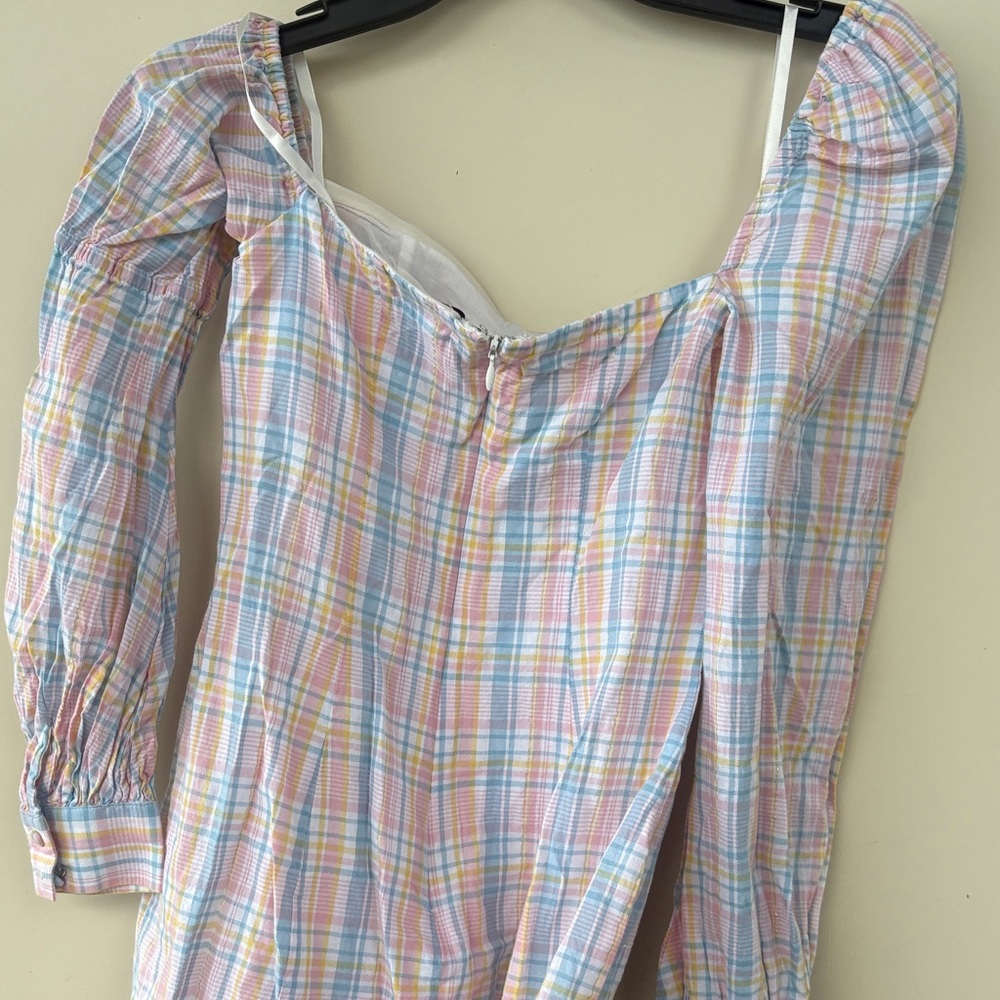 MAJORELLE Pastel Plaid Blouse - Picture 4 of 8